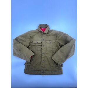 VTG‎ Key Imperial Ranch Jacket Mens Olive Green Insulated Button Front Workwear